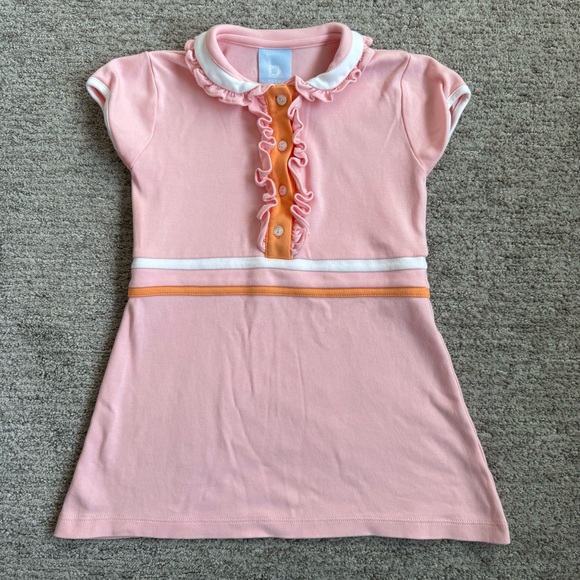 Bella Bliss Pink and Orange Polo with Ruffled Accent - Picture 1 of 3